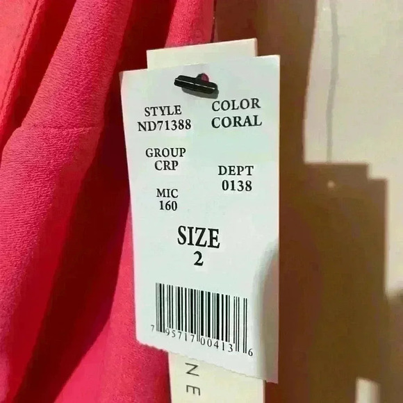 Nicole Miller NY Pink Halter Tie-Back‎ Midi Dress Women's size 2 - Picture 4 of 12